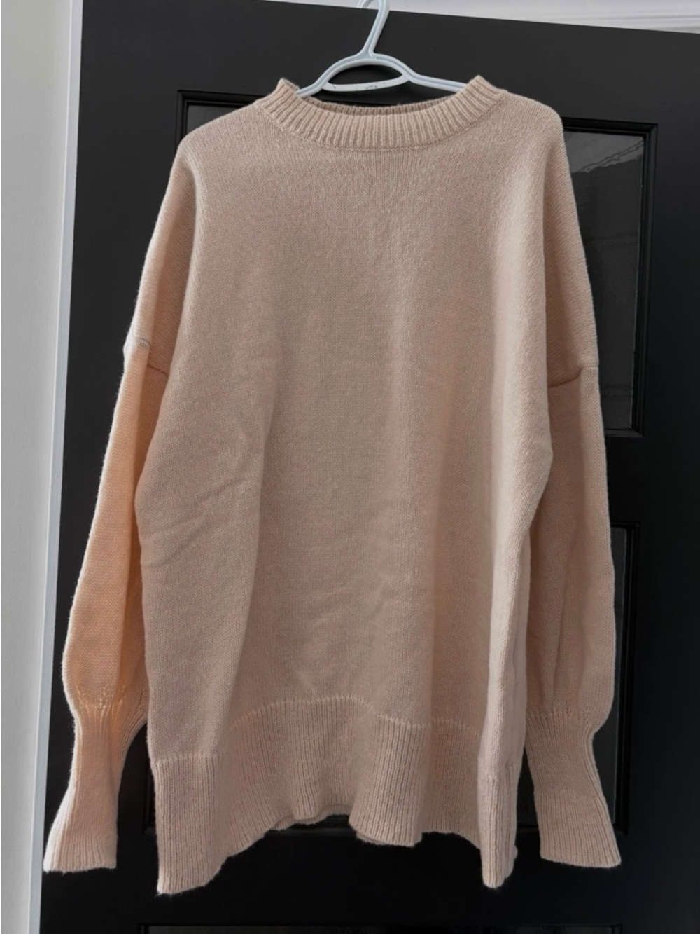 SHEIN Oversized Knit Pullover - Light Pink
